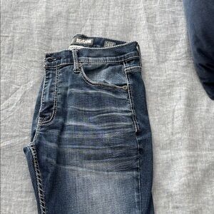 BKE Dark Blue Straight Jeans Long